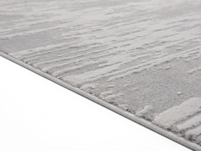 United Weavers Cascades Salish Silver Rug - pile height detail