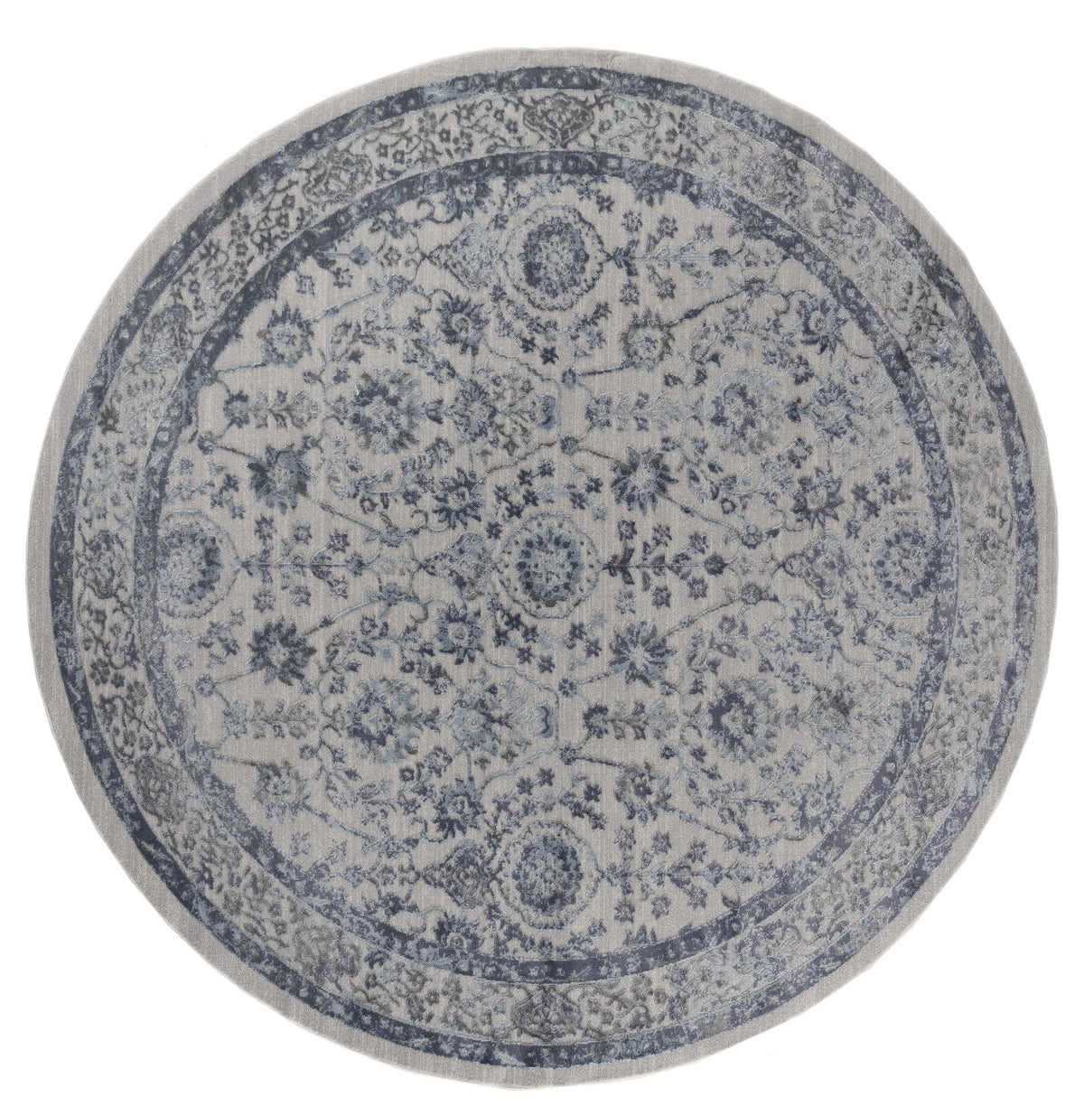 United Weavers Cascades Shasta Blue Rug - round front view
