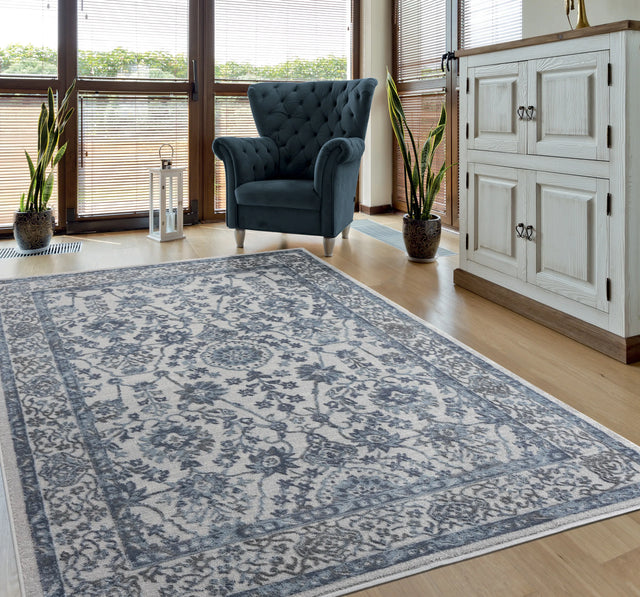 United Weavers Cascades Shasta Blue Rug - room scene