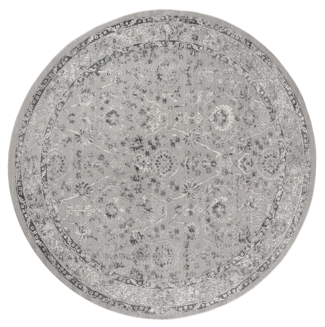 United Weavers Cascades Shasta Grey Rug - round front view