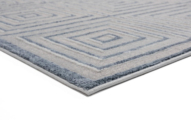 United Weavers Cascades Tehama Bluegrey Blue/Grey Rug - angle view