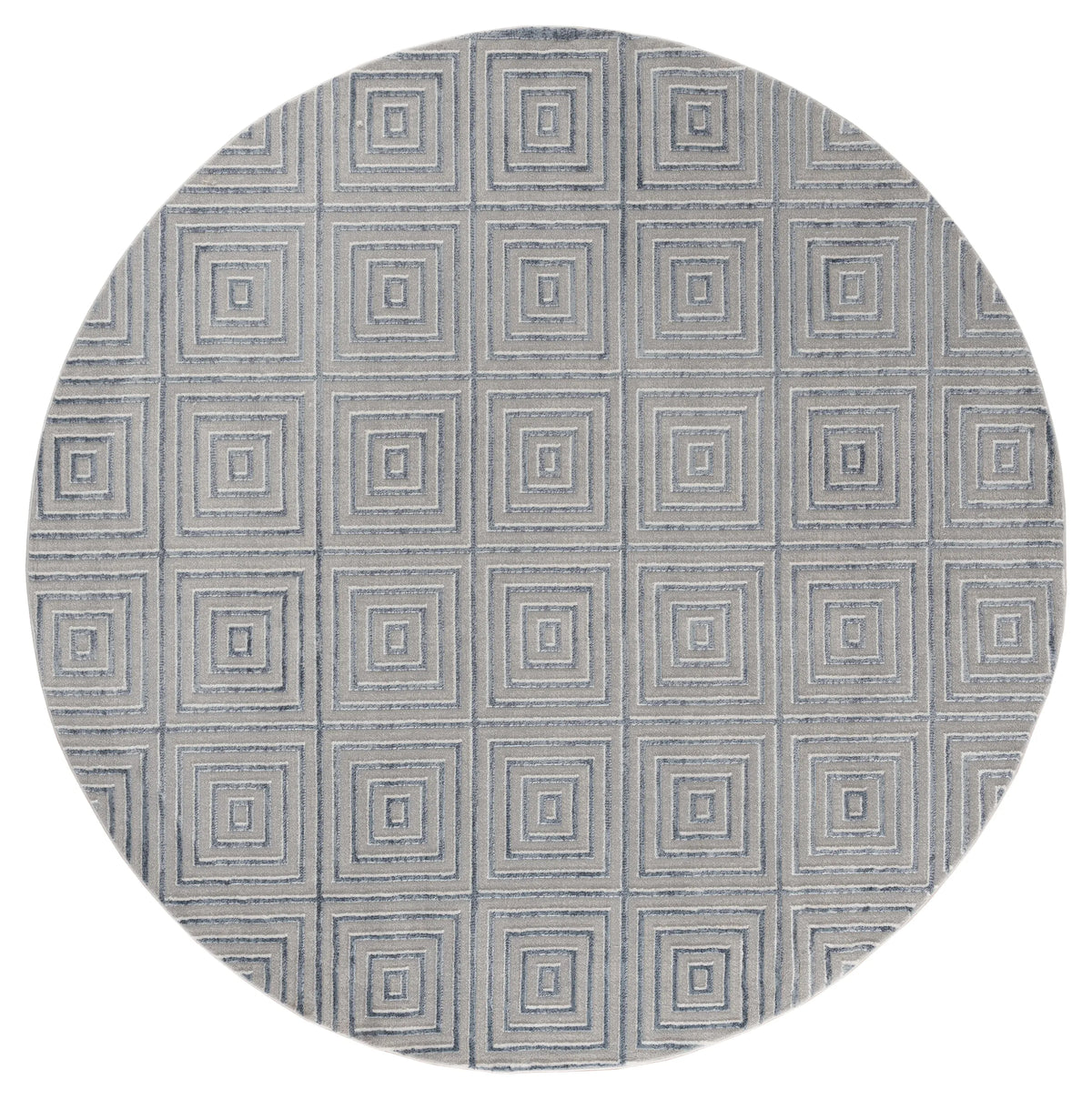 United Weavers Cascades Tehama Bluegrey Blue/Grey Rug - round front view