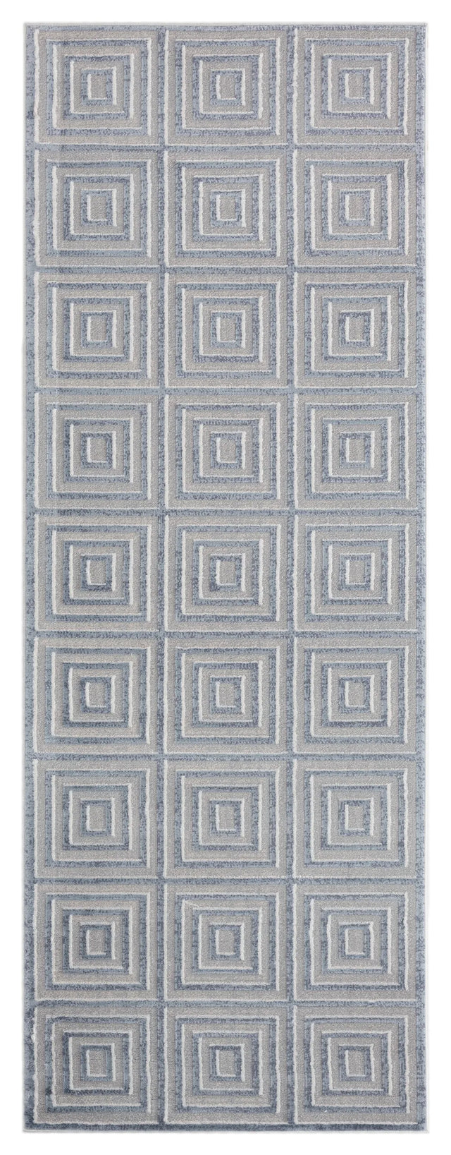United Weavers Cascades Tehama Bluegrey Blue/Grey Rug - runner front view