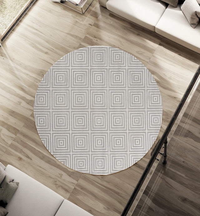 United Weavers Cascades Tehama Sand Rug - round room scene