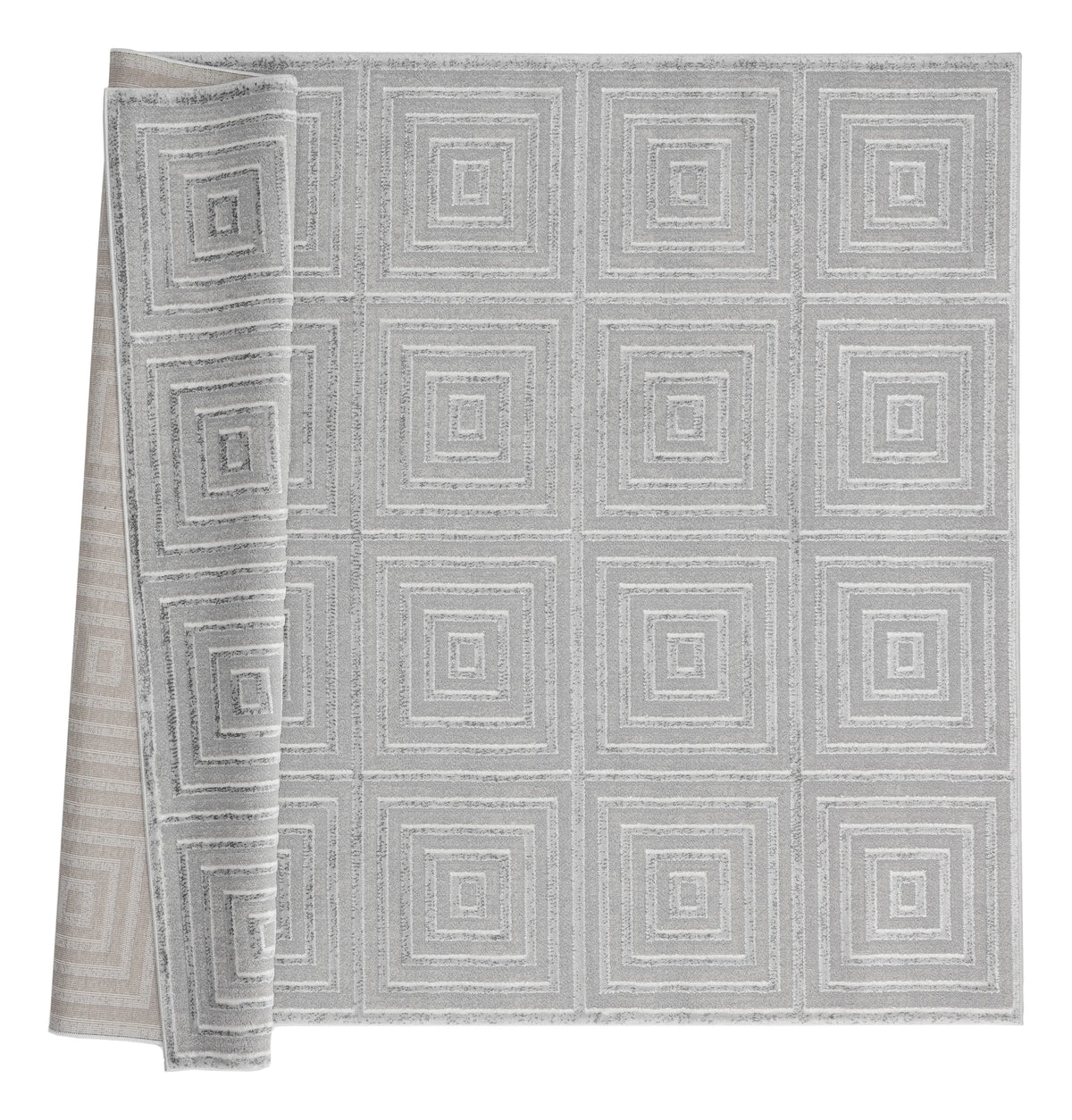 United Weavers Cascades Tehama Silver Rug - backing detail