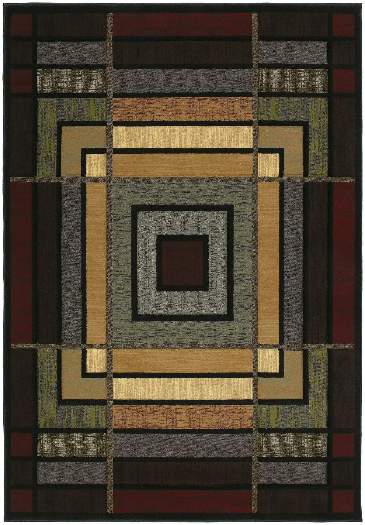 United Weavers Contours Ambience Smoke Blue Rug - front view