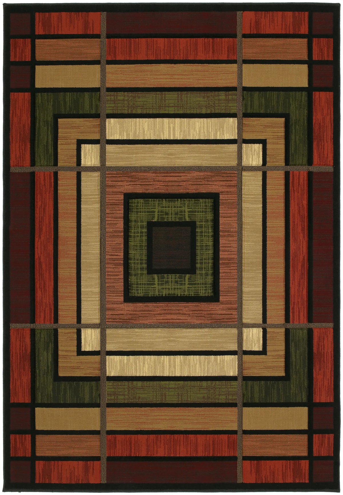 United Weavers Contours Ambience Terracotta Rug - front view