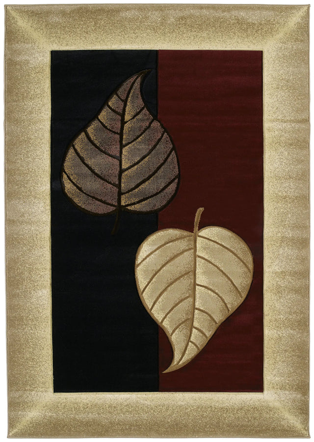 United Weavers Contours Basil Burgundy Rug - front view