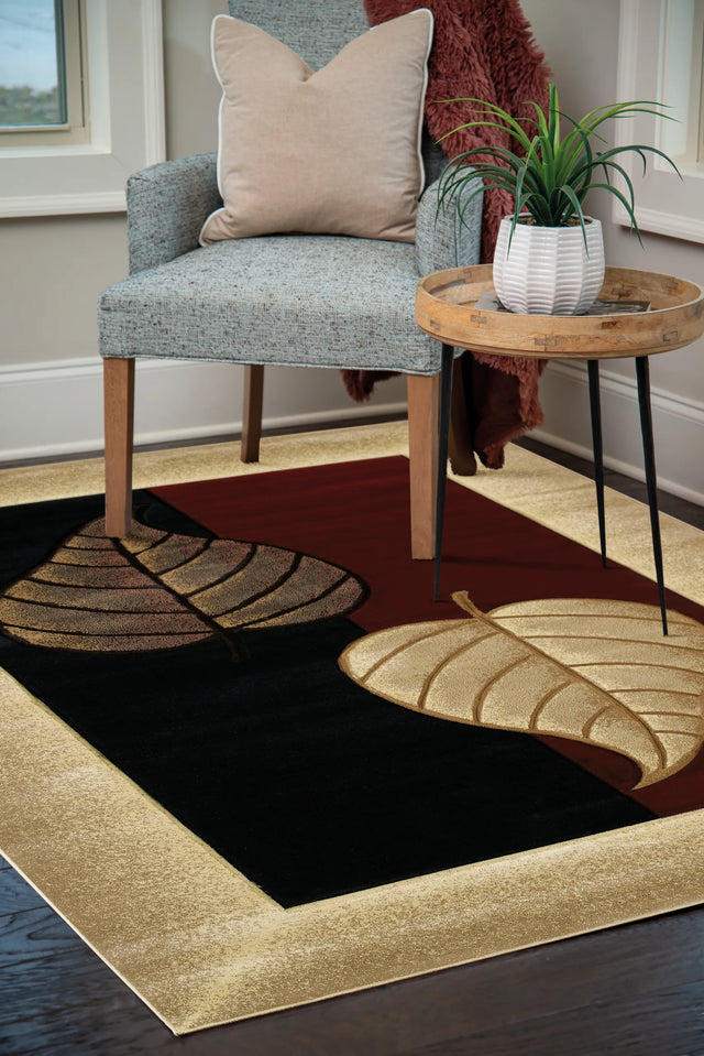 United Weavers Contours Basil Burgundy Rug - room scene