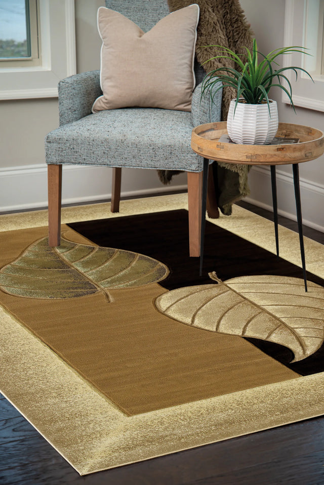 United Weavers Contours Basil Chocolate Rug - room scene