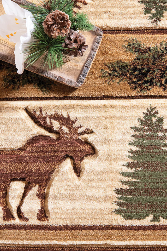 United Weavers Cottage Adler Beige Rug - close-up detail