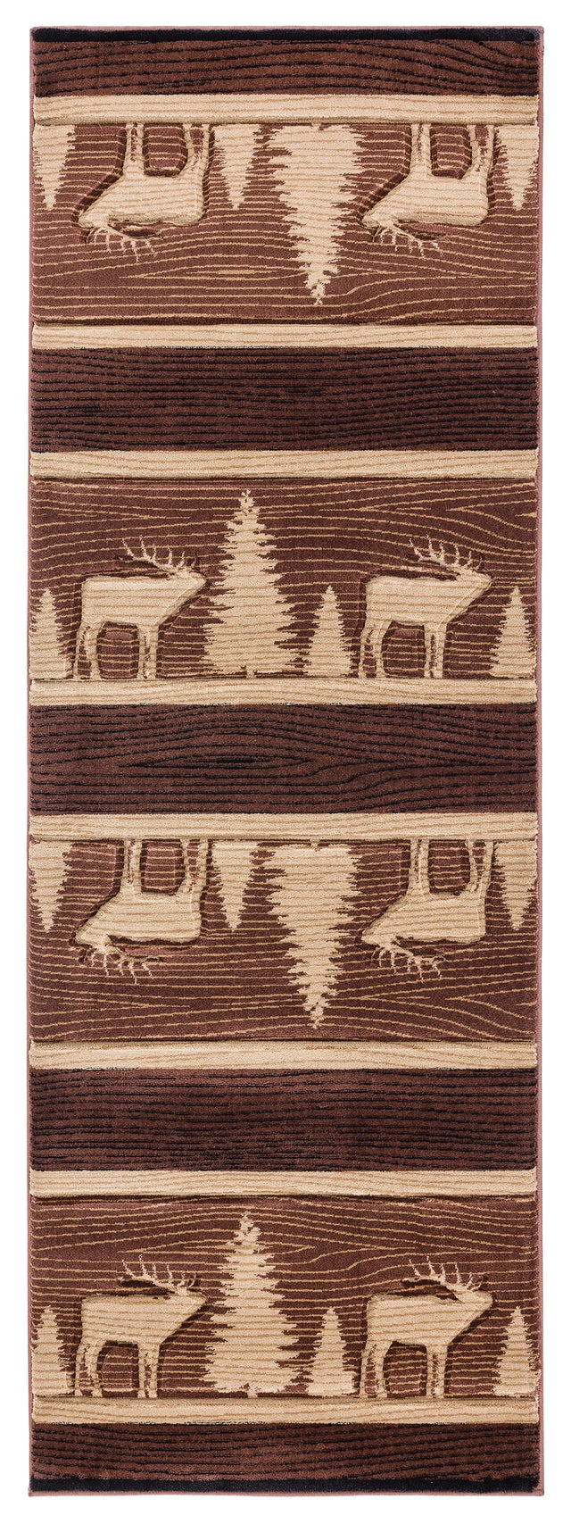United Weavers Cottage Deering Brown Rug - runner front view