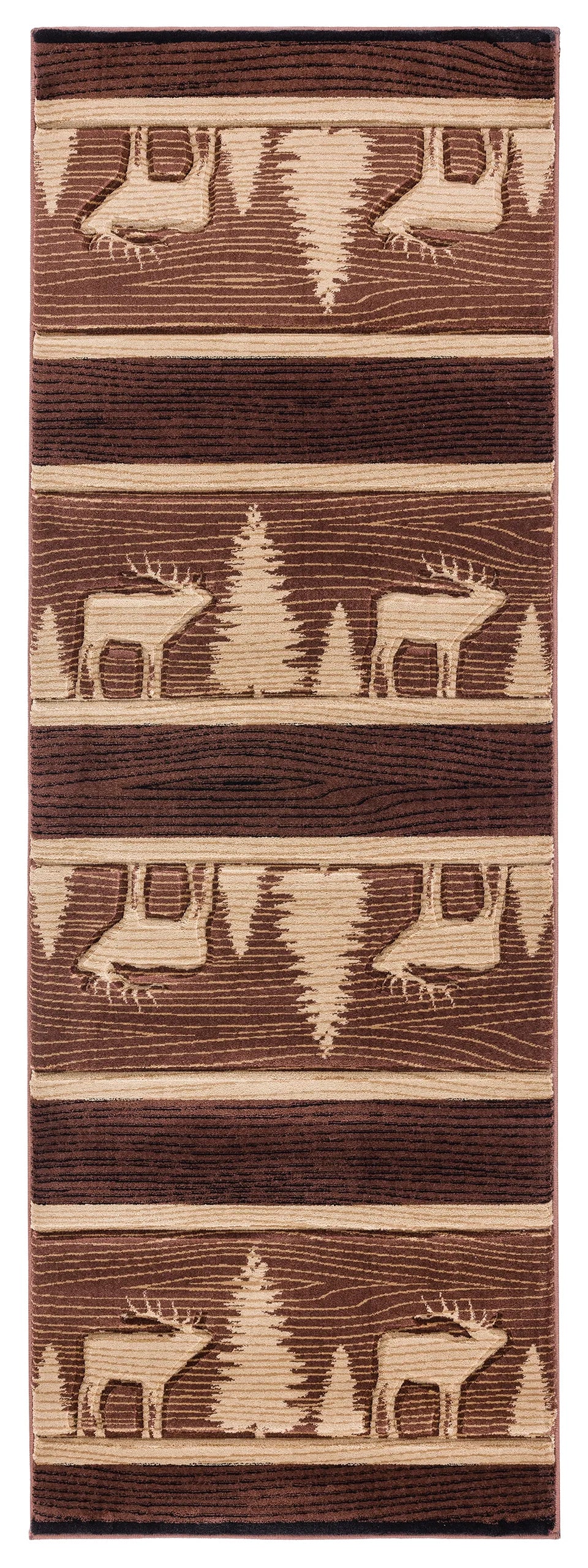 United Weavers Cottage Deering Brown Rug - runner front view