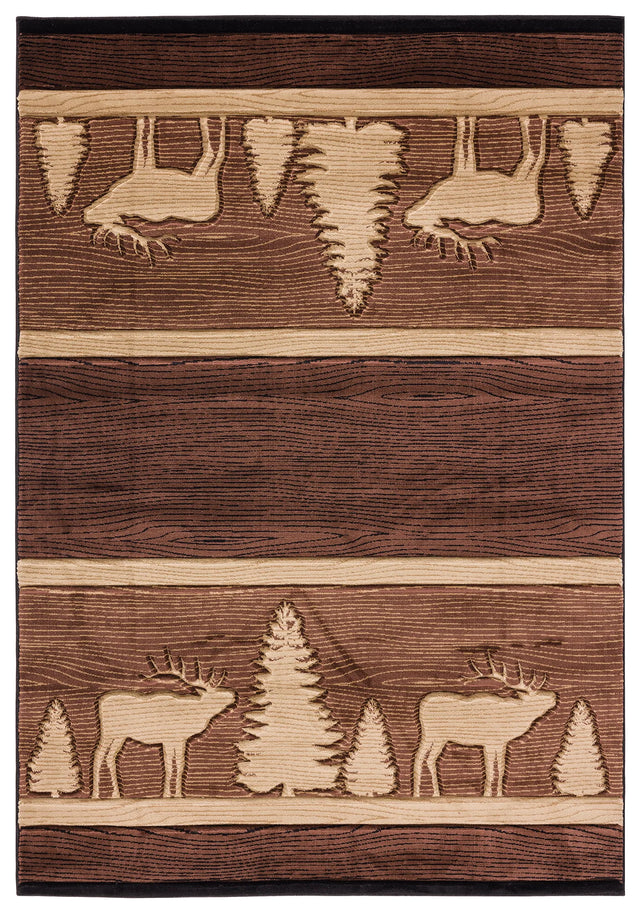 United Weavers Cottage Deering Brown Rug - front view