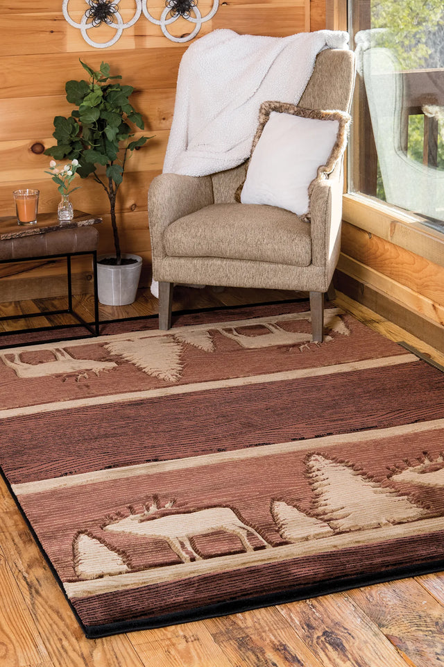 United Weavers Cottage Deering Brown Rug - room scene