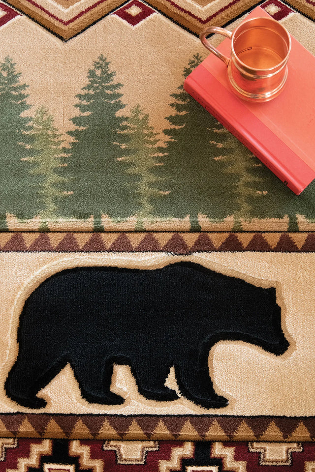 United Weavers Cottage Faywood Beige Rug - close-up detail