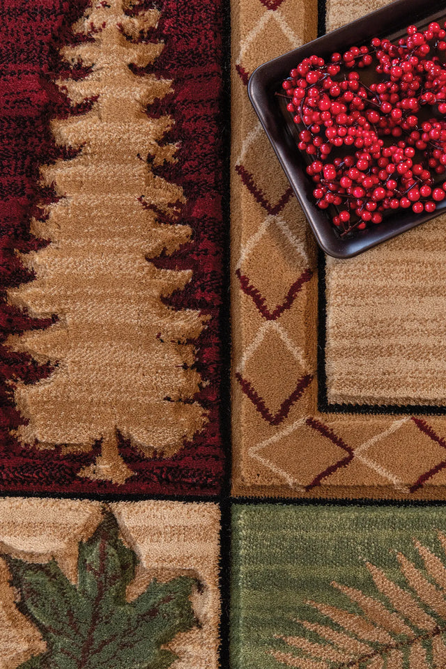 United Weavers Cottage Homestead Beige Rug - close-up detail