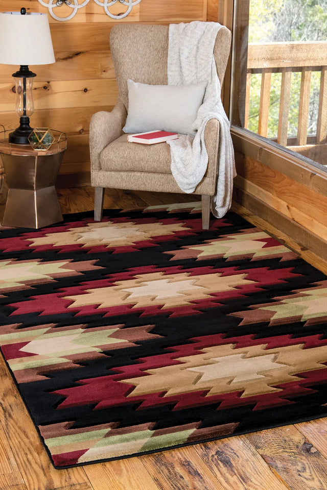 United Weavers Cottage Navajo Multi Rug - room scene