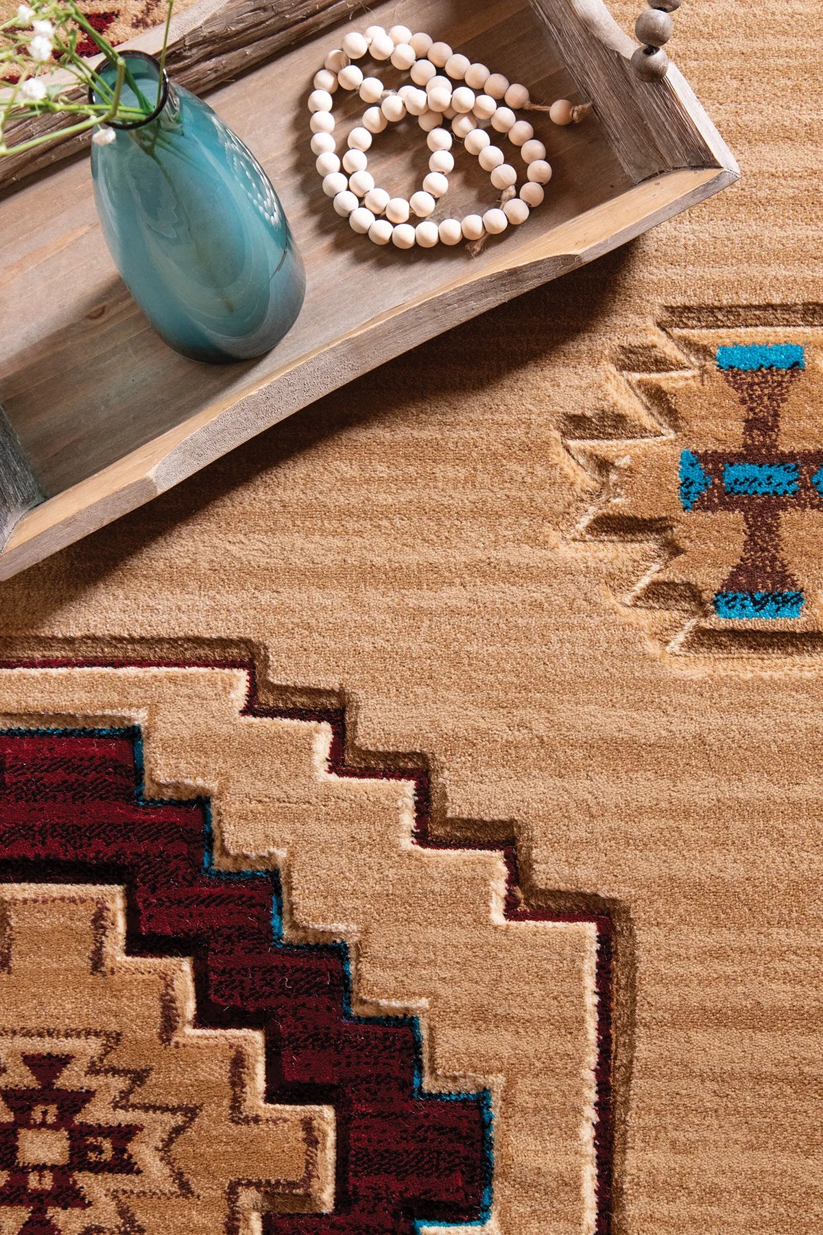 United Weavers Cottage Pelican Park Beige Rug - close-up detail