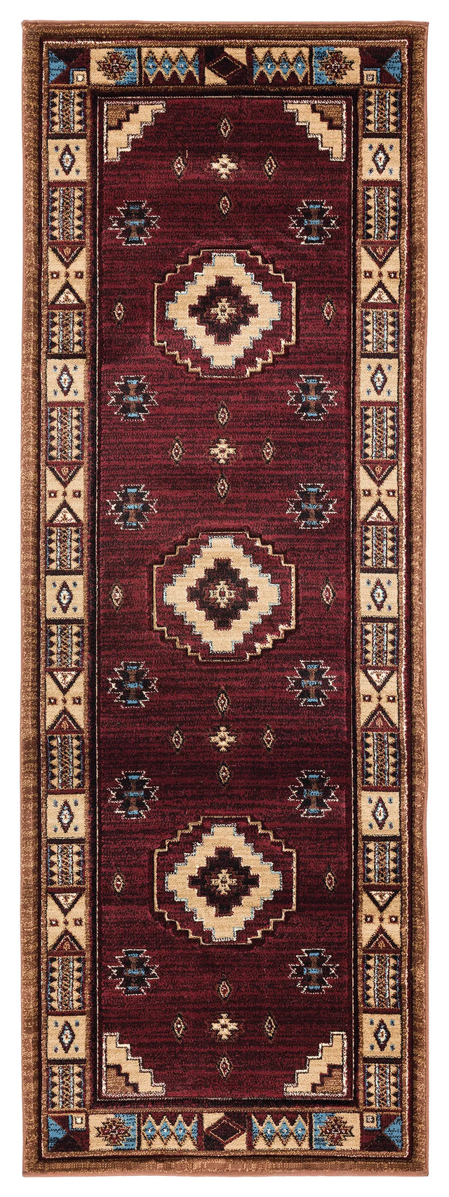 United Weavers Cottage Pelican Park Burgundy Rug - runner front view