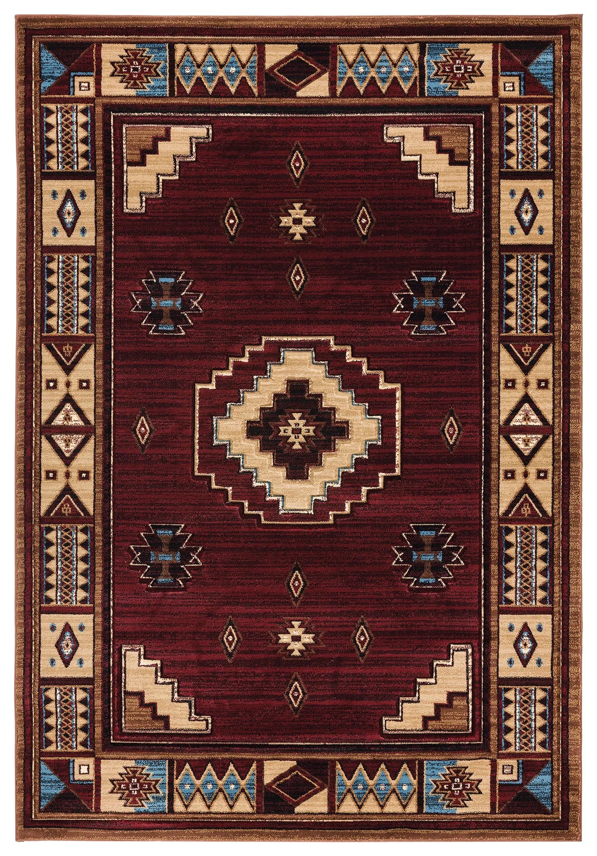 United Weavers Cottage Pelican Park Burgundy Rug - front view