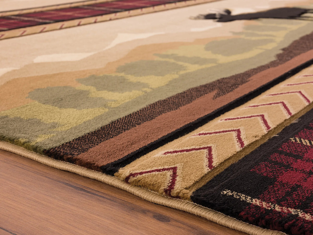 United Weavers Cottage Rose Hill Beige Rug - pile height detail