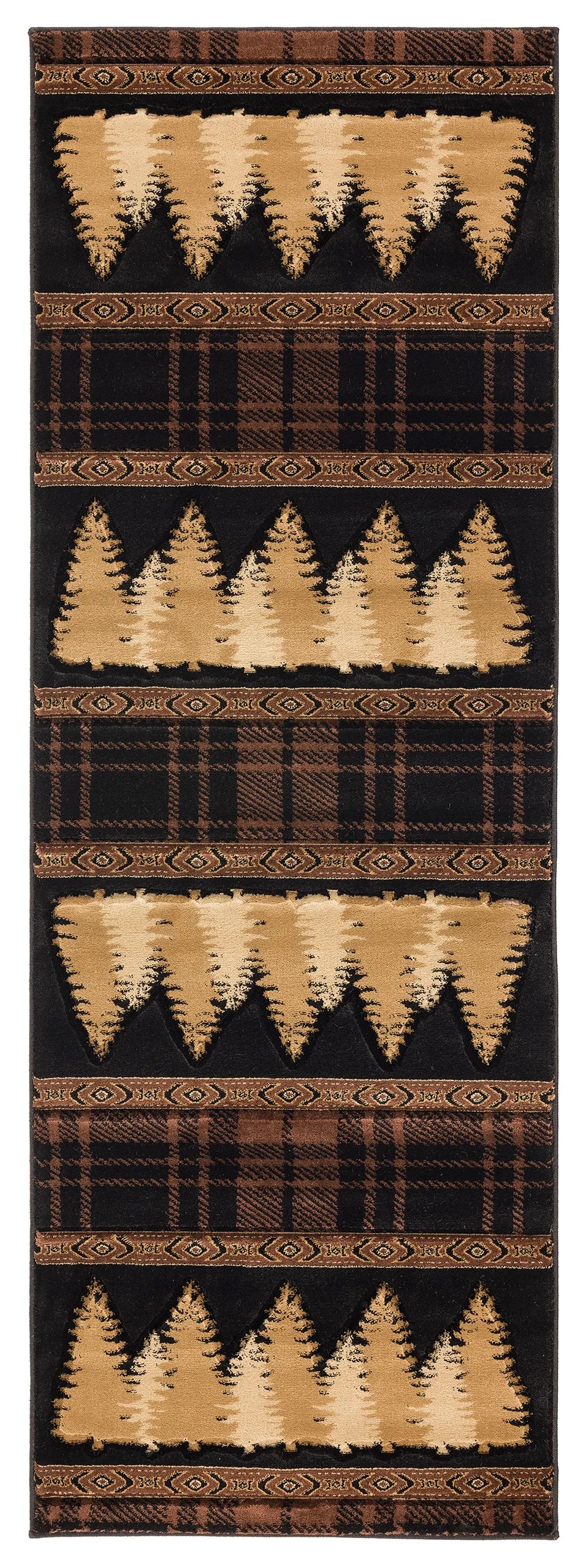 United Weavers Cottage Woodland Brown Rug - runner front view