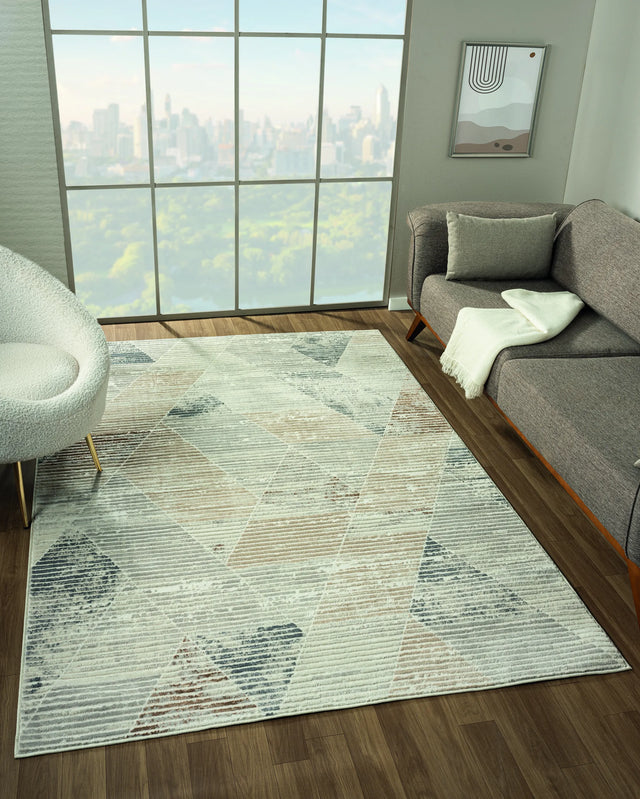 United Weavers Crockett Oasis Beige Rug - runner room scene