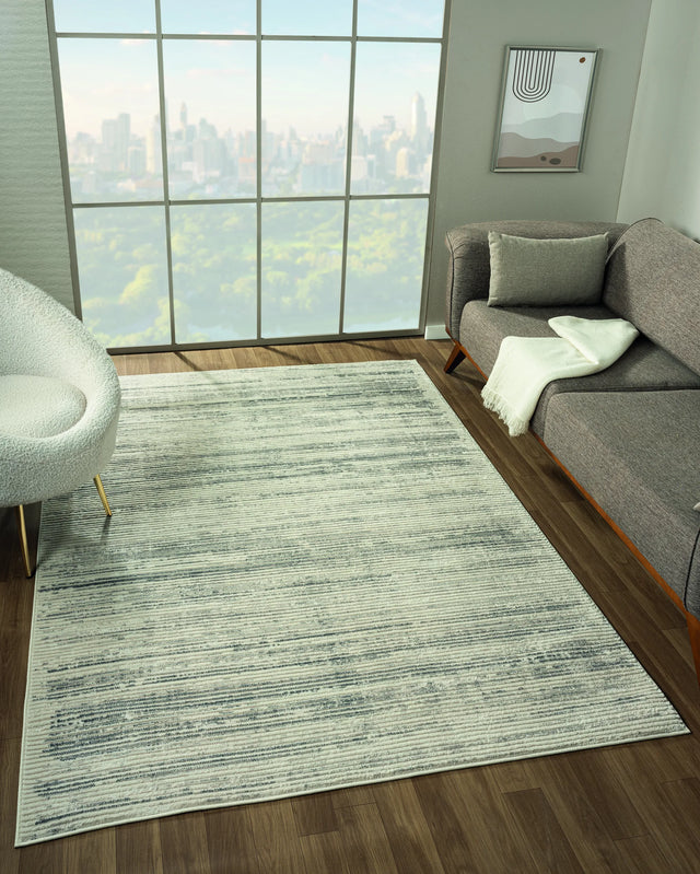 United Weavers Crockett Serene Grey Rug - runner room scene