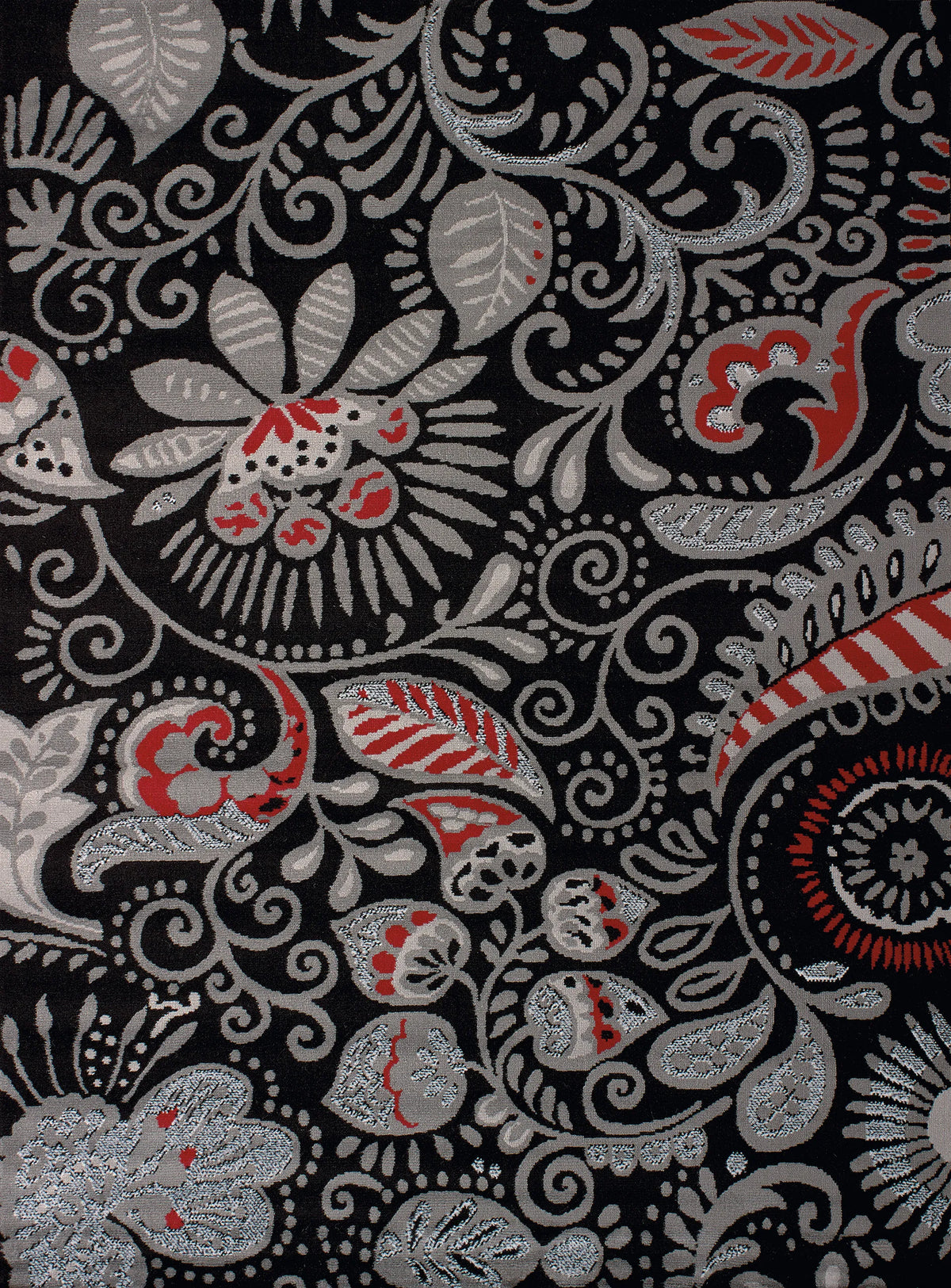 United Weavers Dallas Bandanna Black Rug - front view