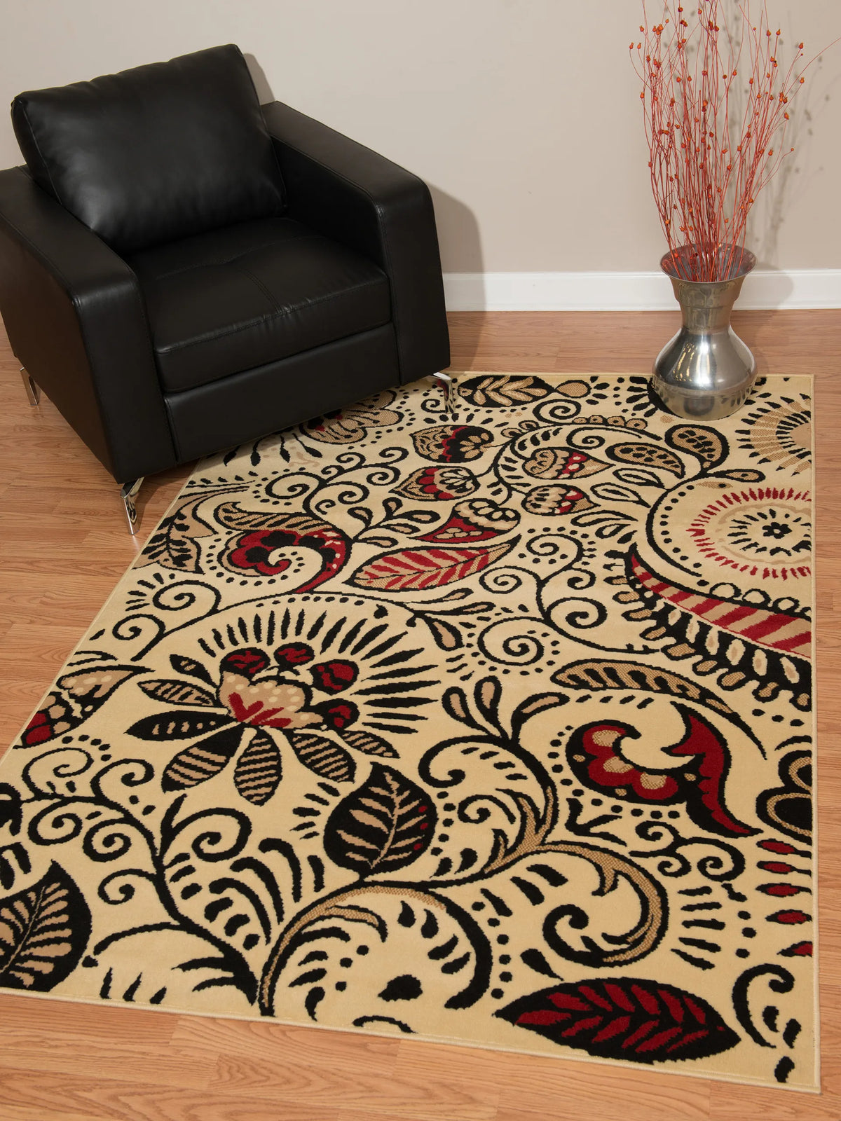 United Weavers Dallas Bandanna Ivory Rug - room scene