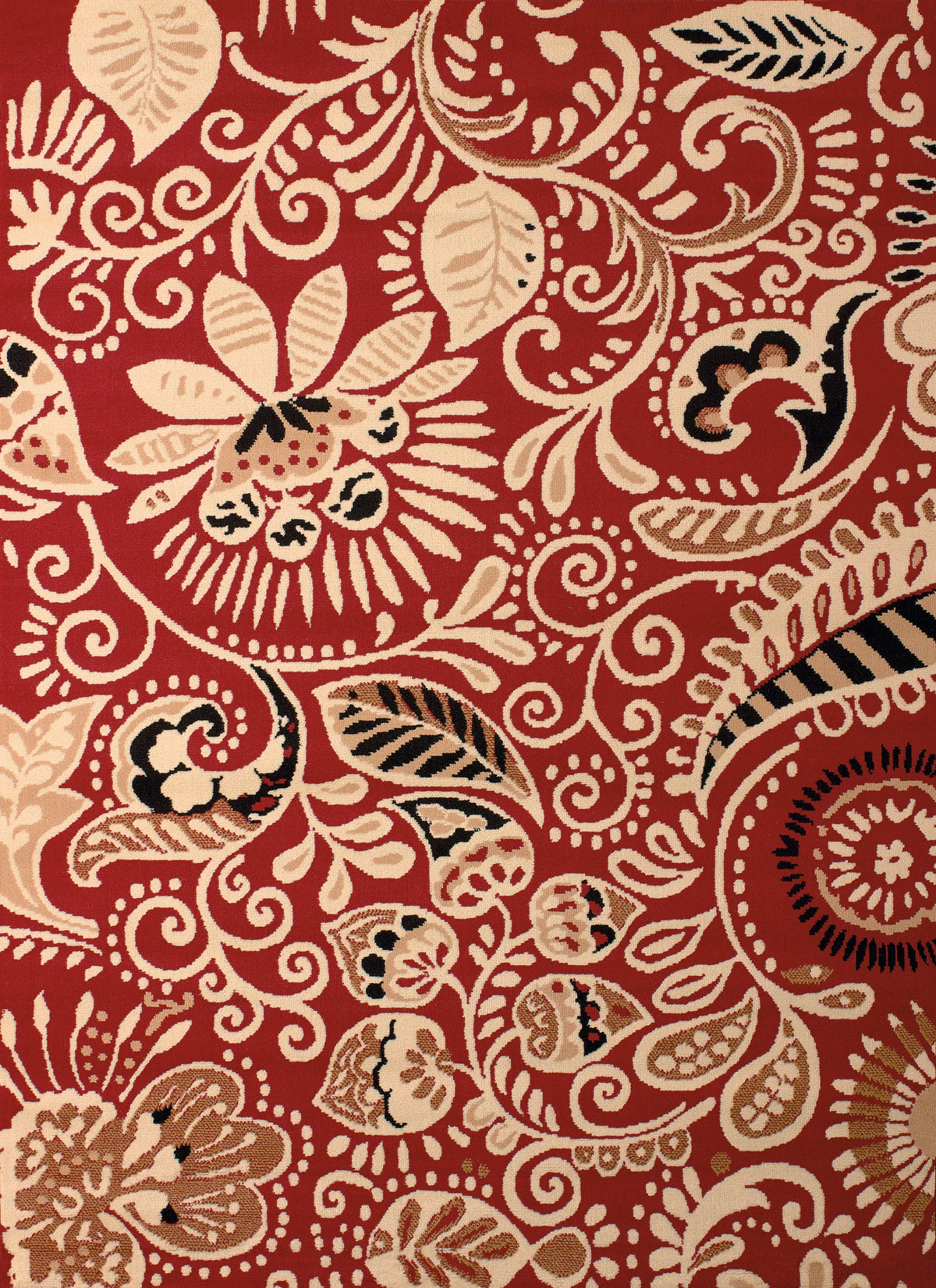 United Weavers Dallas Bandanna Red Rug - front view