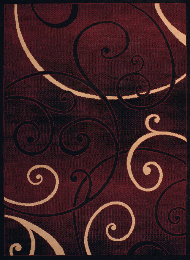 United Weavers Dallas Bangles Burgundy Rug - front view