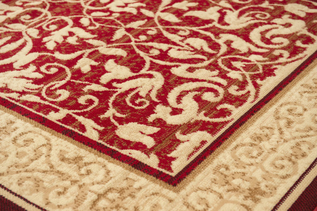 United Weavers Dallas Baroness Red Rug - close-up detail