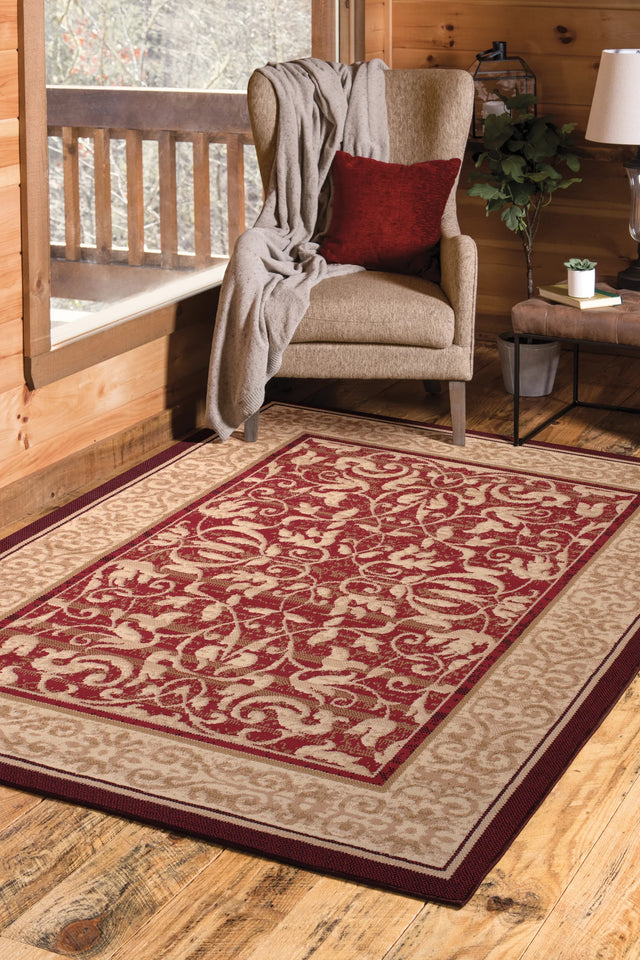 United Weavers Dallas Baroness Red Rug - second room scene