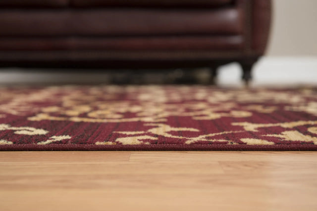 United Weavers Dallas Countess Burgundy Rug - pile height detail