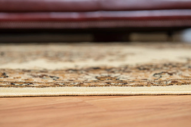 United Weavers Dallas Floral Kirman Ivory Rug - pile height detail