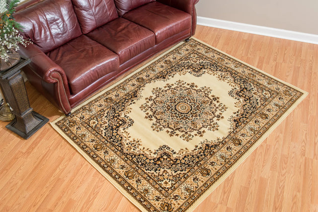 United Weavers Dallas Floral Kirman Ivory Rug - room scene