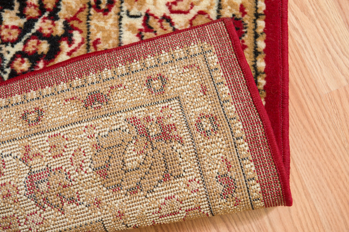 United Weavers Dallas Floral Kirman Red Rug - backing detail