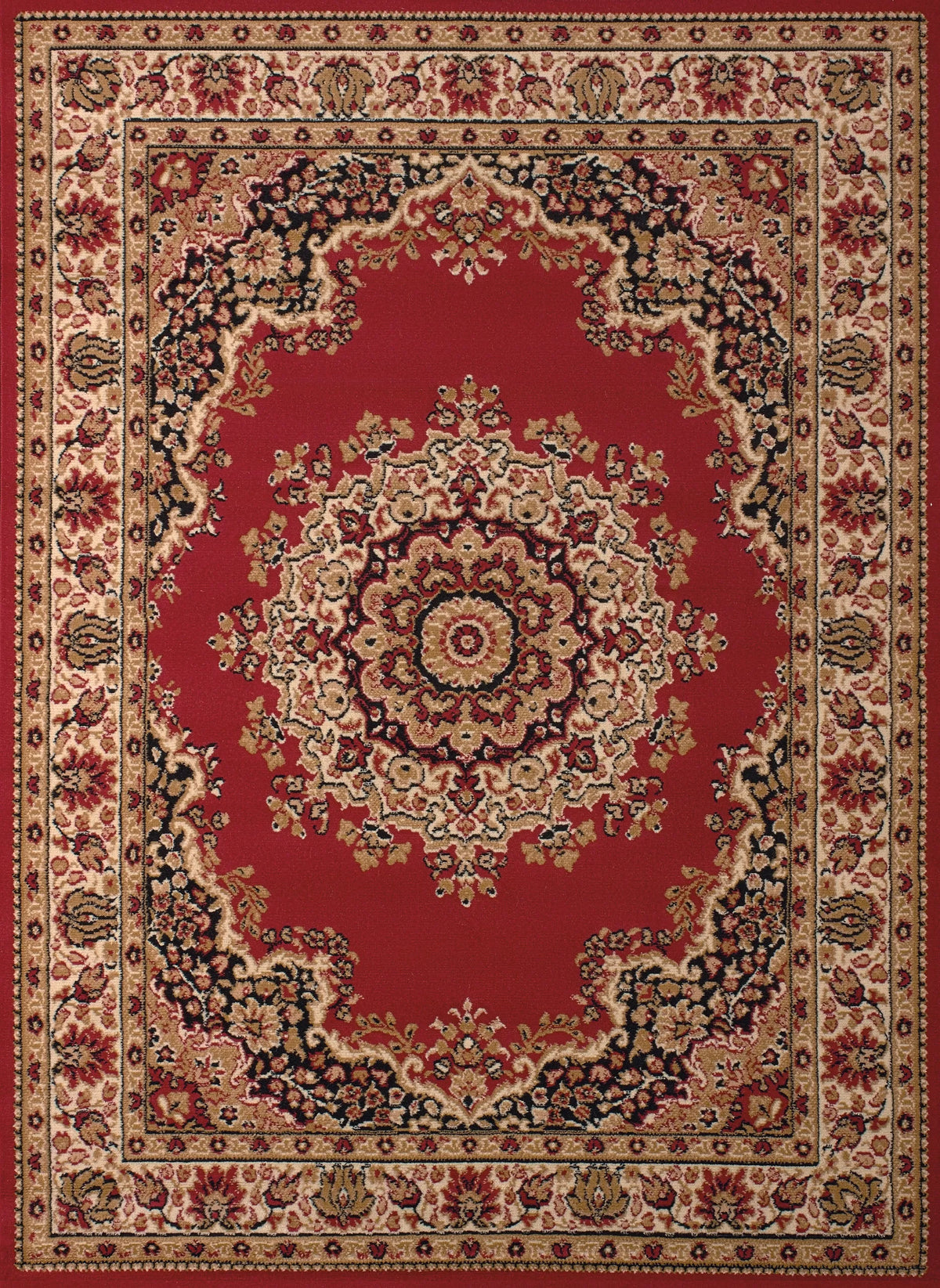 United Weavers Dallas Floral Kirman Red Rug - front view