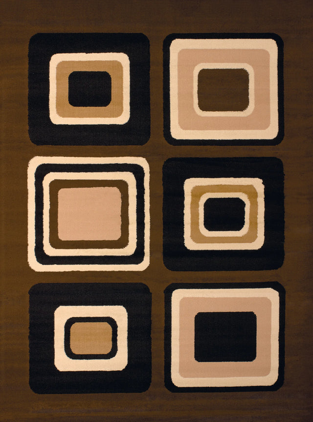 United Weavers Dallas Spaces Brown Rug - front view