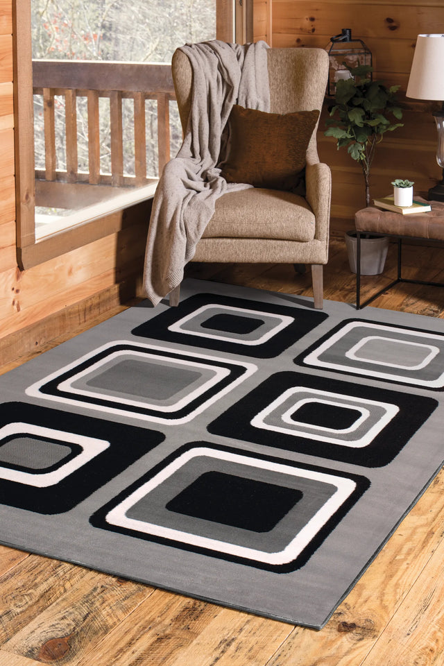 United Weavers Dallas Spaces Silver Rug - second room scene