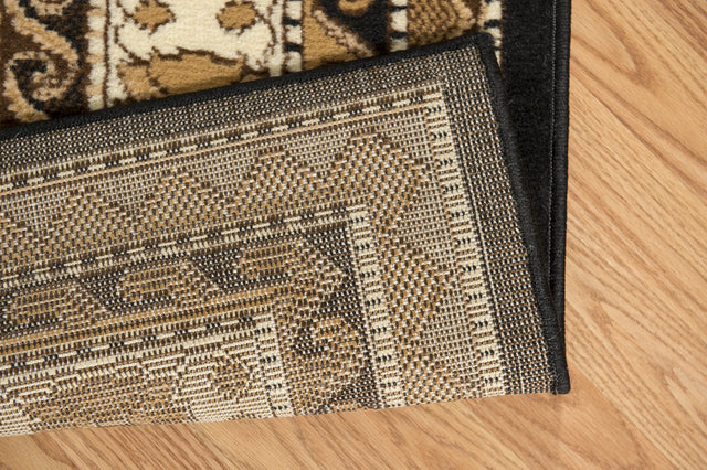 United Weavers Dallas Tres Black Rug - backing detail
