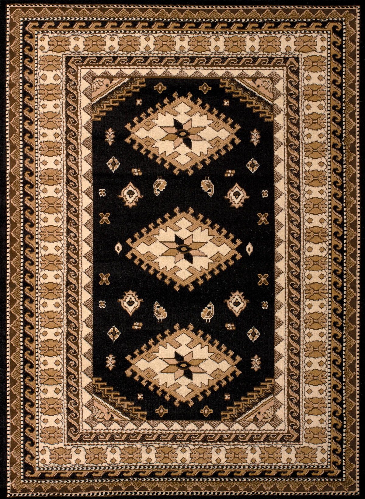 United Weavers Dallas Tres Black Rug - front view