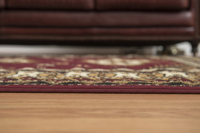 United Weavers Dallas Tres Burgundy Rug - pile height detail