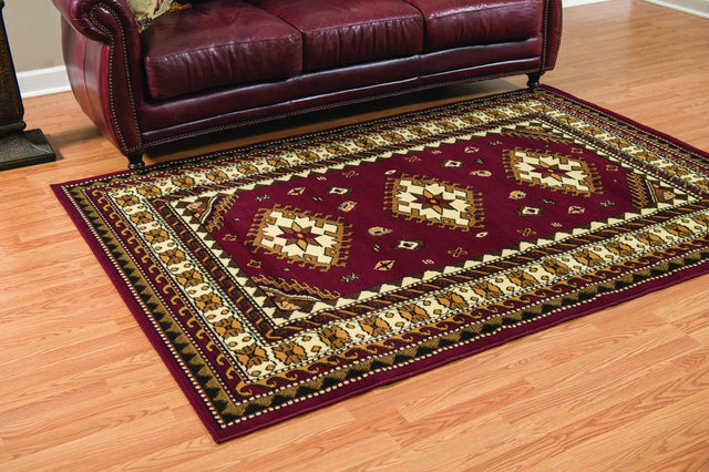 United Weavers Dallas Tres Burgundy Rug - room scene