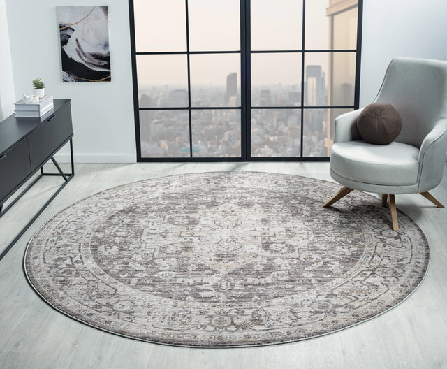 United Weavers Durango Nighthorse Brown Rug - round room scene