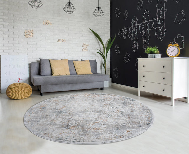 United Weavers Emojy Chi Wheat Rug - round room scene
