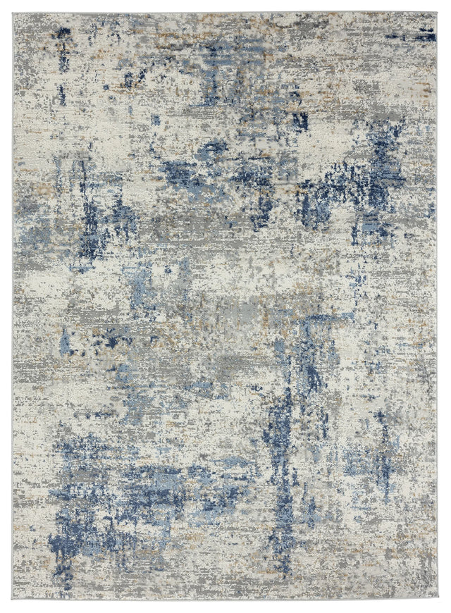 United Weavers Eternity Elixir Blue Rug - front view