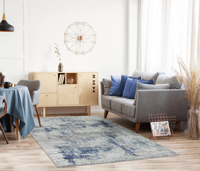 United Weavers Eternity Elixir Blue Rug - second room scene